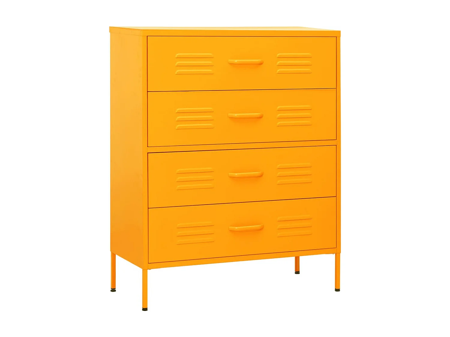 Commode Jaune moutarde 80x35x101,5 cm Acier