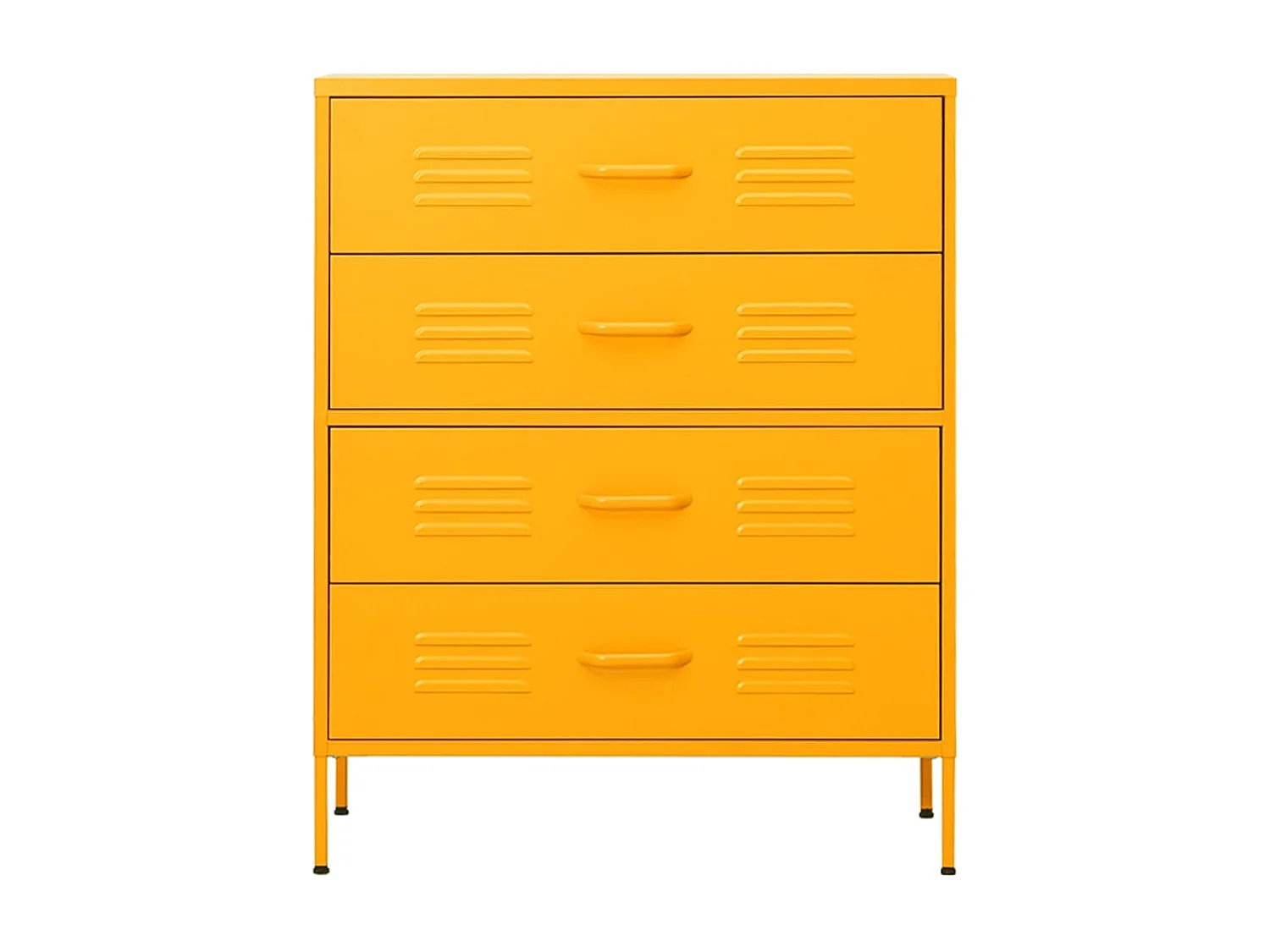 Commode Jaune moutarde 80x35x101,5 cm Acier