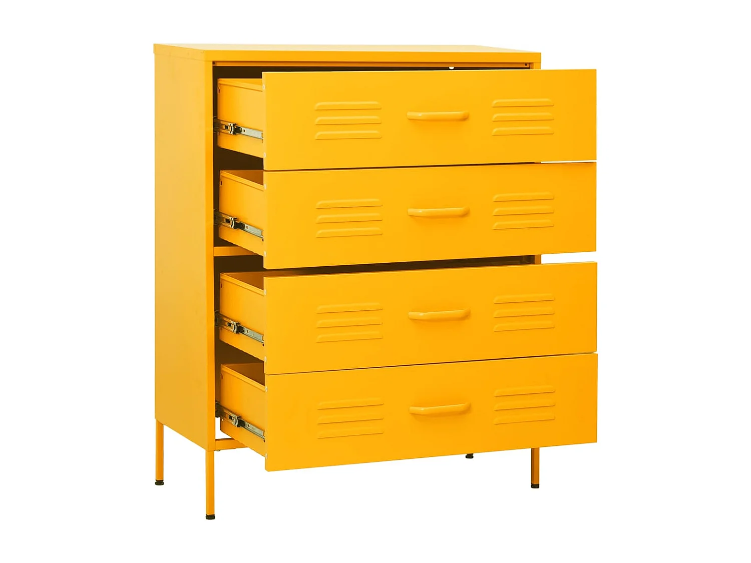 Commode Jaune moutarde 80x35x101,5 cm Acier