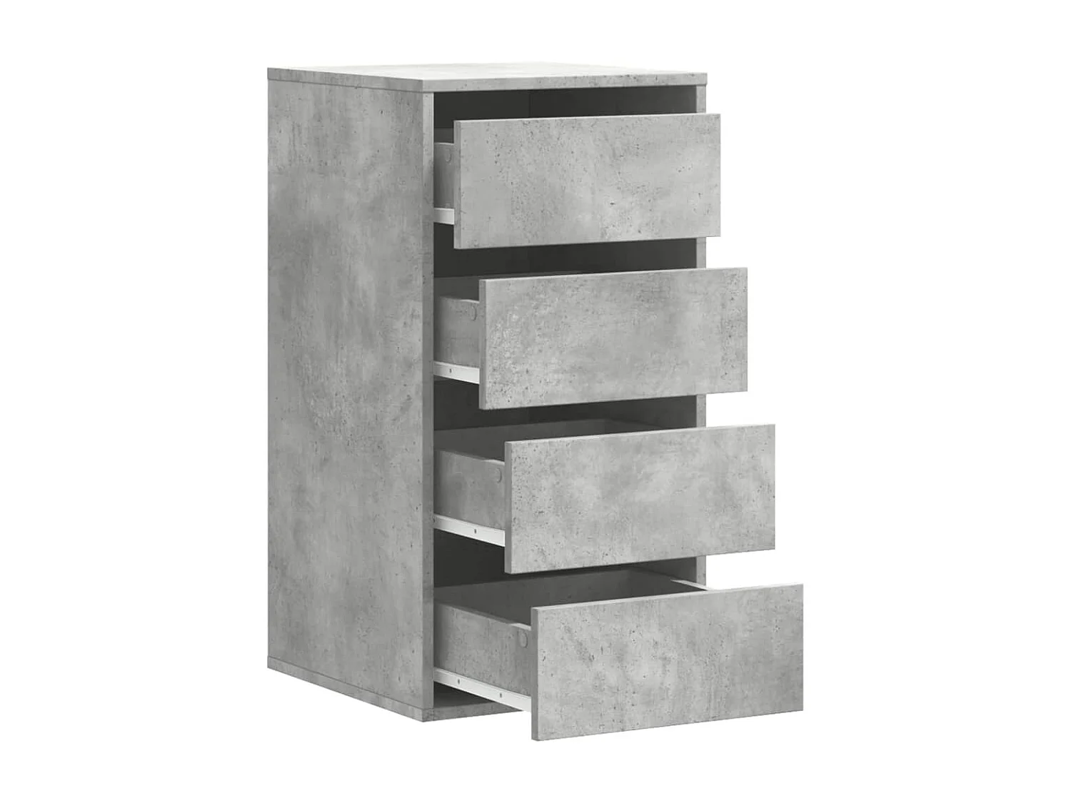 Cômoda de canto cinza concreto 40x41x76 cm madeira trabalhada