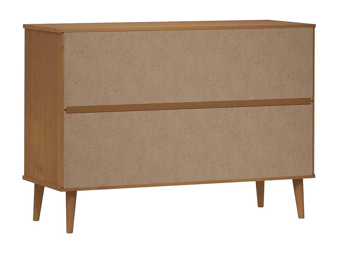 Cassettiera MOLDE Marrone 113x40x80 cm Legno di pino massiccio