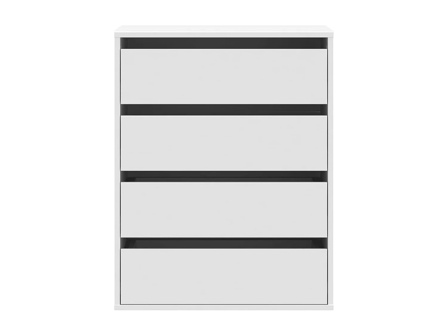 Commode d'angle blanc 60x41x76 cm bois d'ingénierie