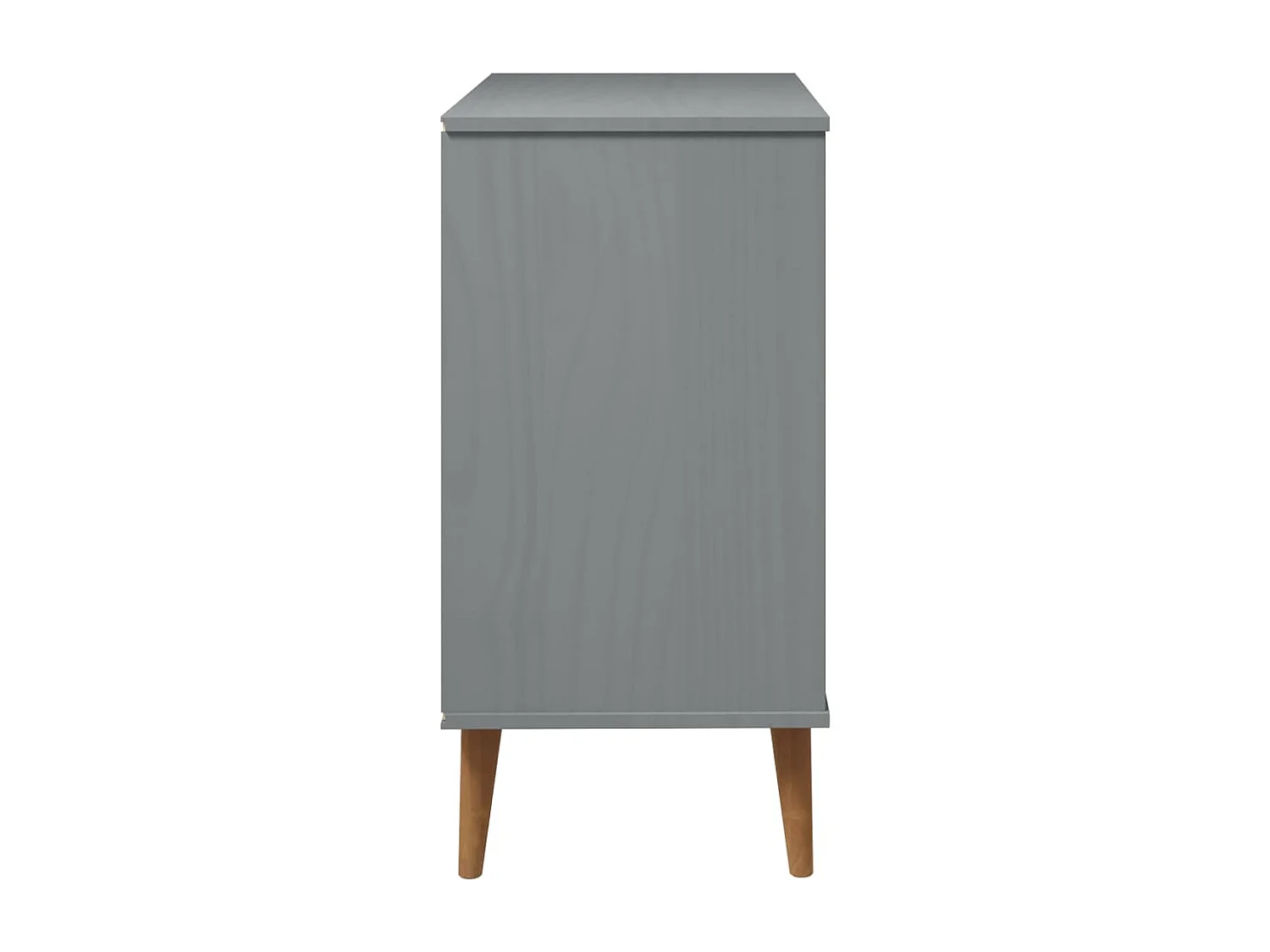 Cômoda MOLDE cinza 80x40x80 cm Madeira maciça de pinho
