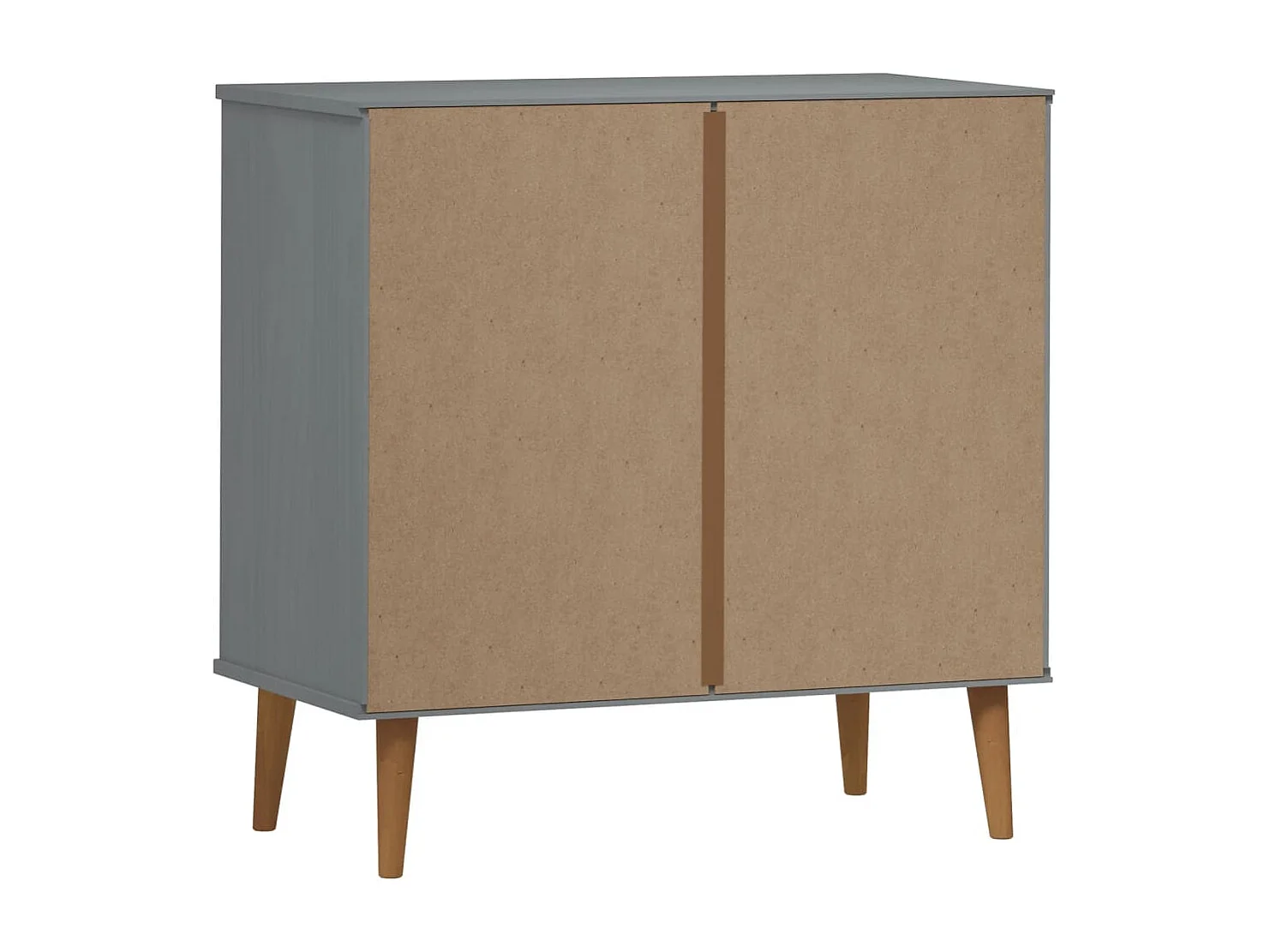 Cômoda MOLDE cinza 80x40x80 cm Madeira maciça de pinho