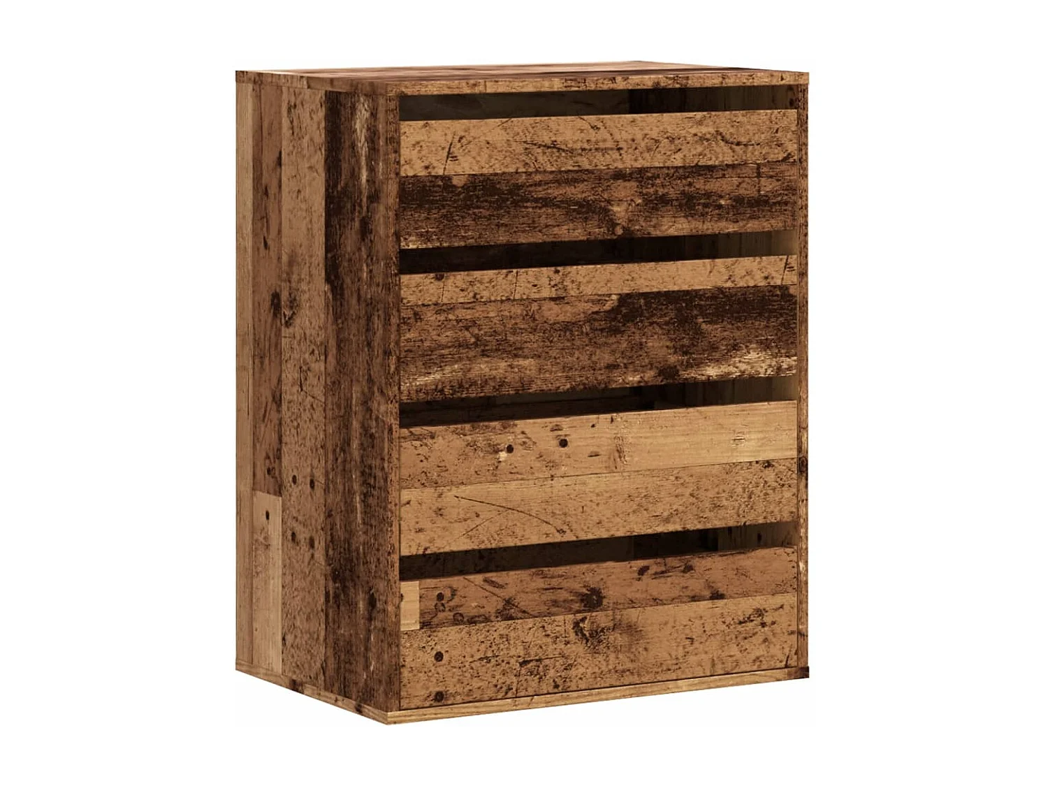 Commode d'angle vieux bois 60x41x76 cm bois d'ingénierie