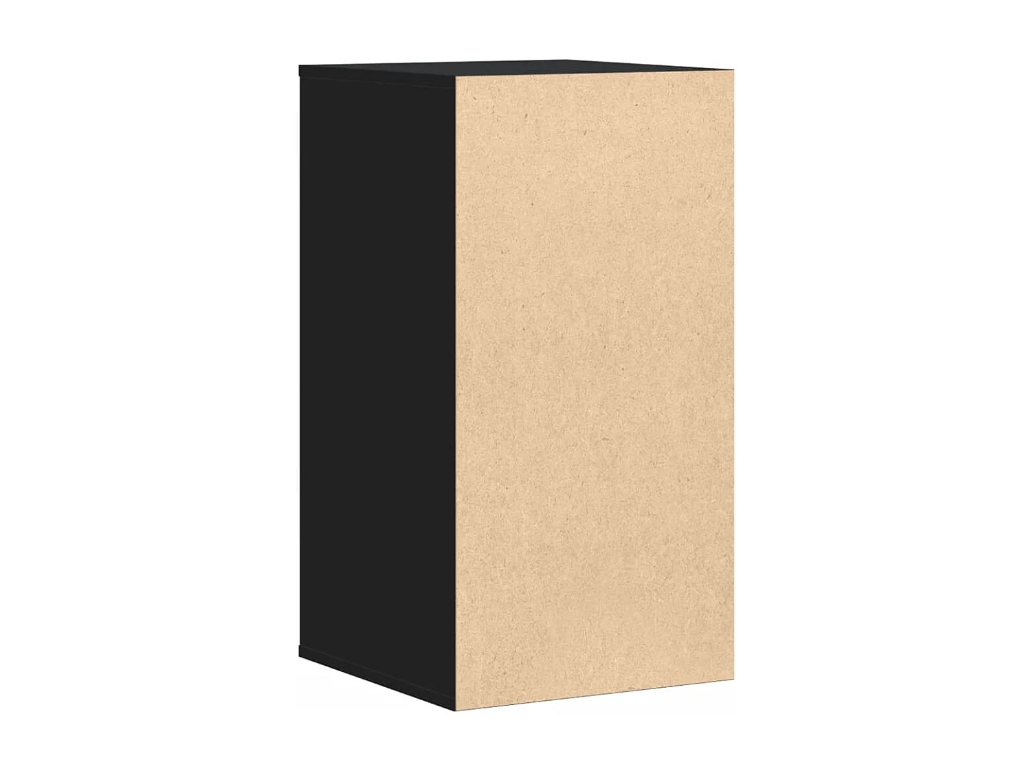 Zwarte hoekladekast 40x41x76 cm samengesteld hout