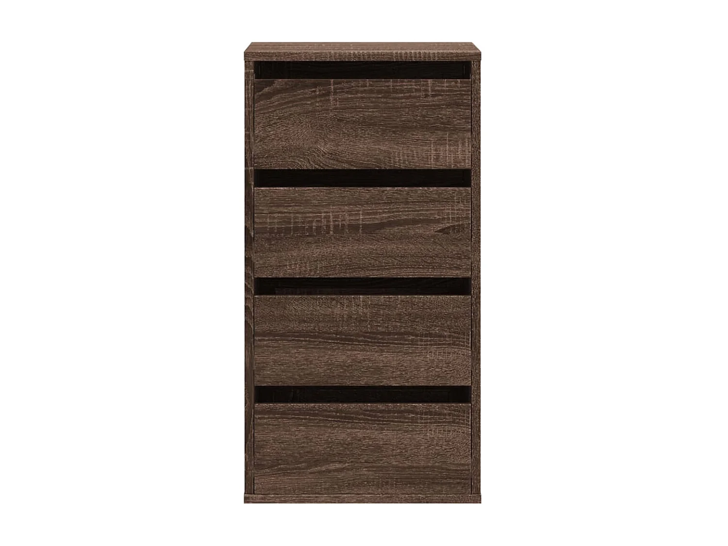 Cassettiera angolare in rovere marrone 40x41x76 cm in derivati del legno