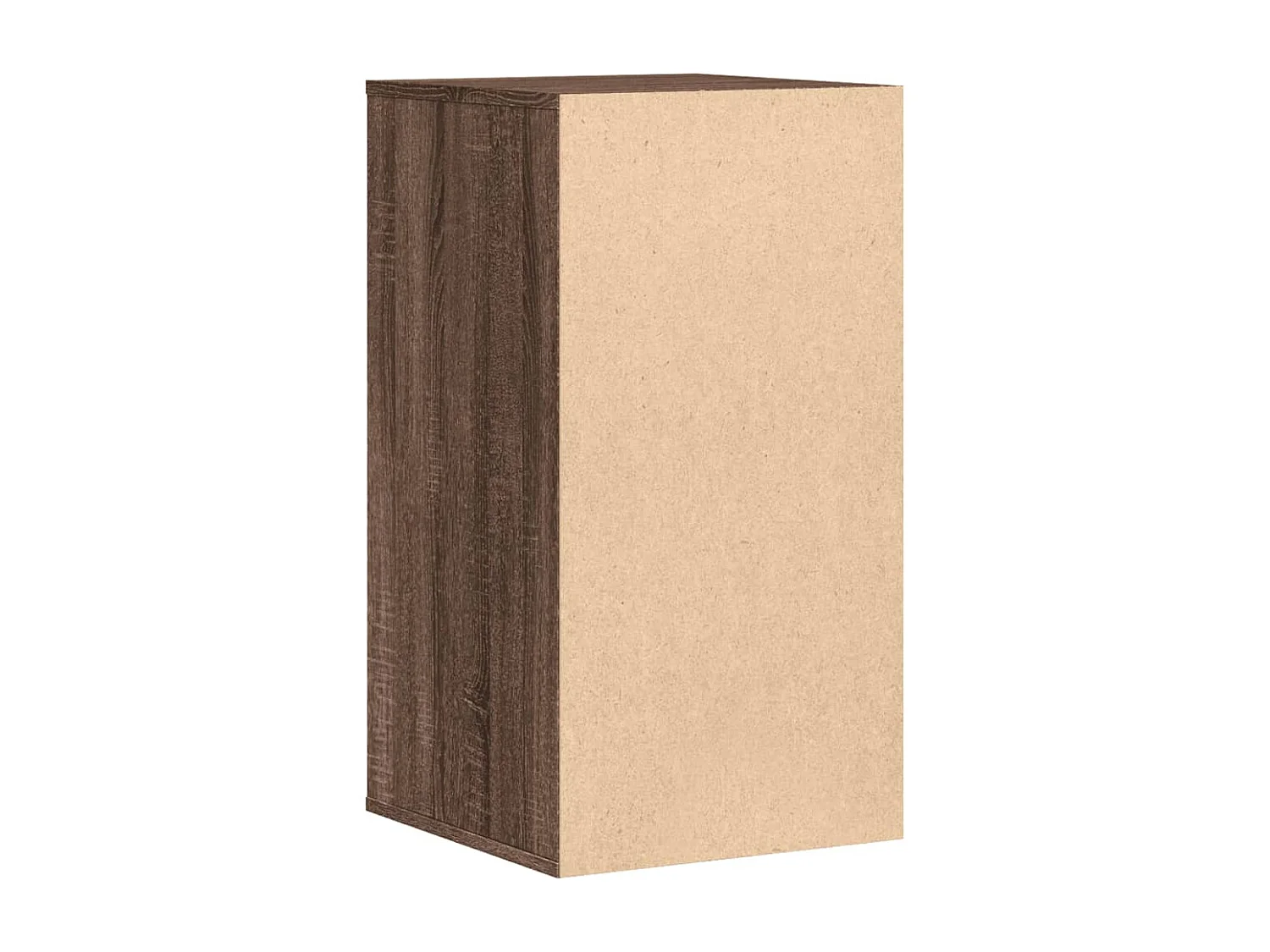 Cassettiera angolare in rovere marrone 40x41x76 cm in derivati del legno