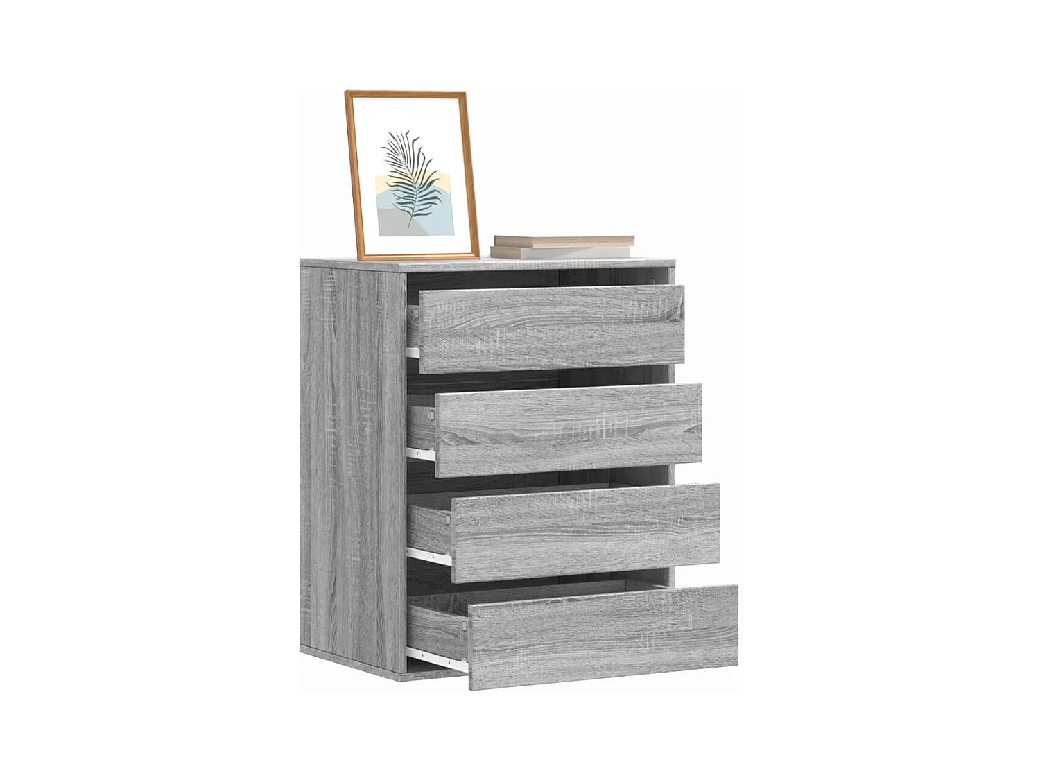 Sonoma grijze hoekladekast 60x41x76 cm samengesteld hout