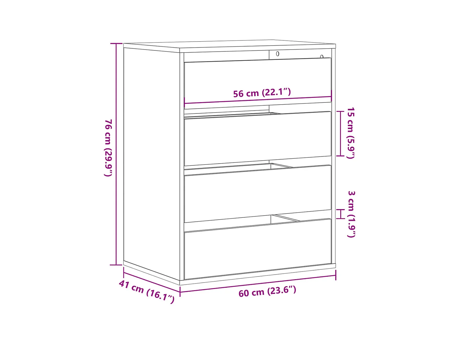 Commode d'angle sonoma gris 60x41x76 cm bois d'ingénierie