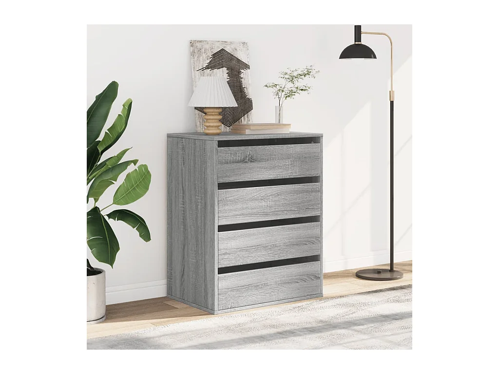 Commode d'angle sonoma gris 60x41x76 cm bois d'ingénierie