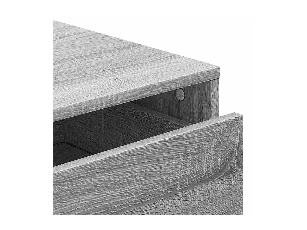 Commode d'angle sonoma gris 60x41x76 cm bois d'ingénierie