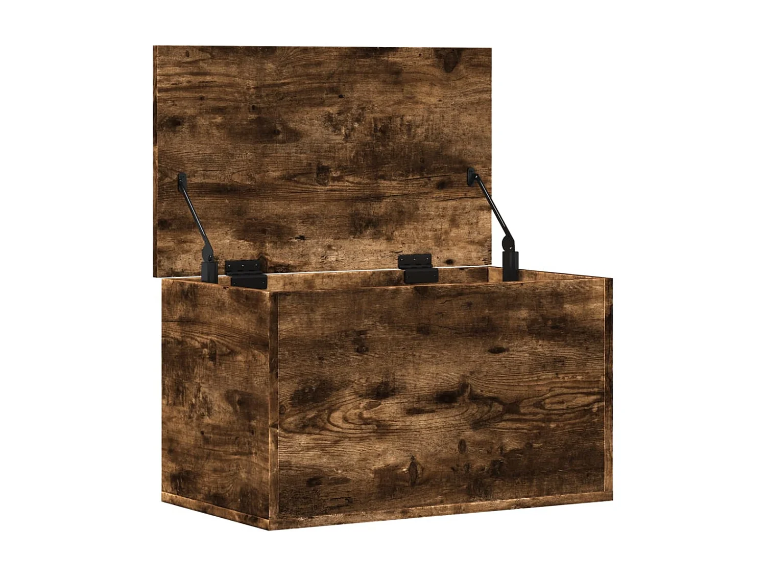 Aufbewahrungsbox aus geräucherter Eiche, 60 x 35 x 35 cm, Holzwerkstoff