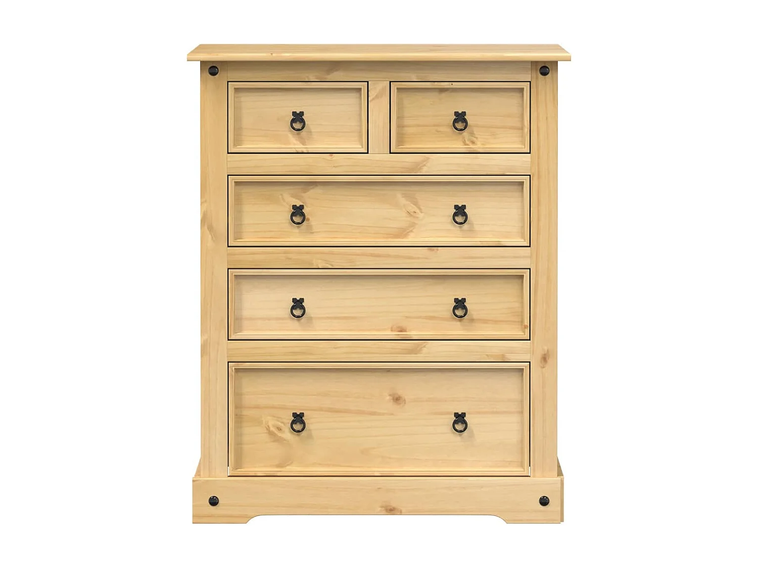 Corona Kommode 92x48x114 cm massives Kiefernholz