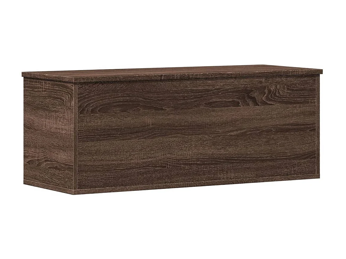 Scatola portaoggetti in rovere marrone 90x35x35 cm in multistrato