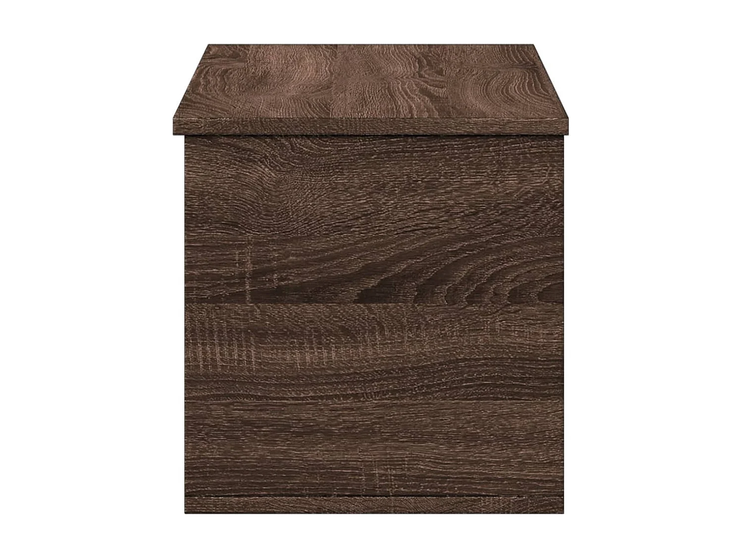 Scatola portaoggetti in rovere marrone 90x35x35 cm in multistrato