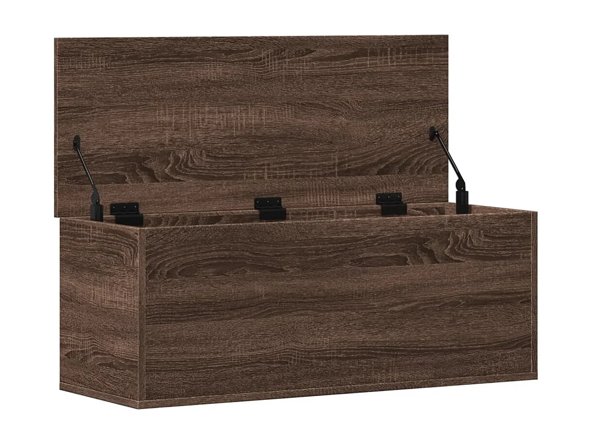 Scatola portaoggetti in rovere marrone 90x35x35 cm in multistrato