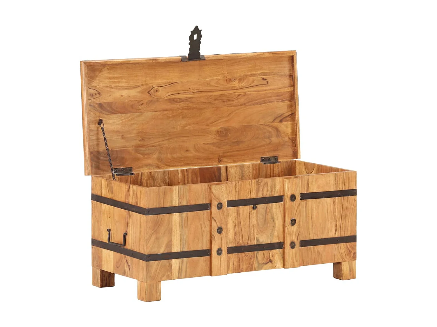 Cómoda 90x40x40 cm Madera maciza de acacia