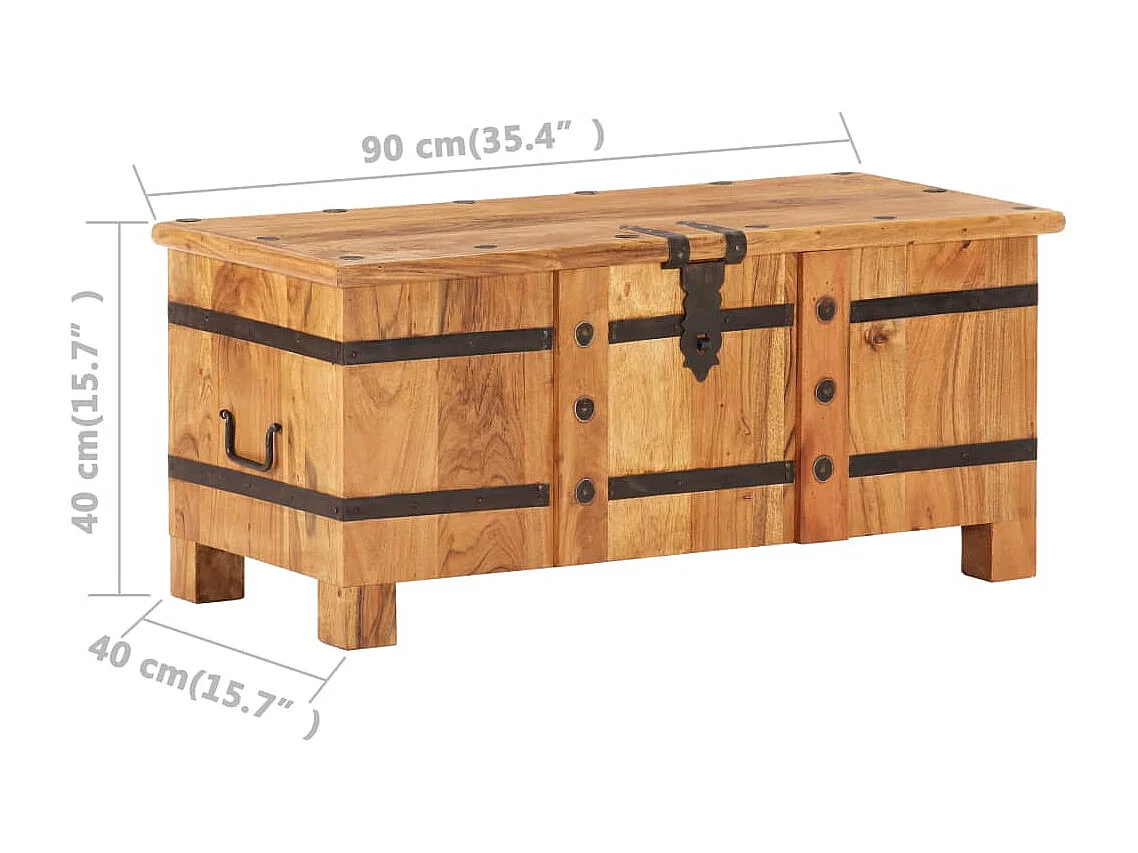 Cómoda 90x40x40 cm Madera maciza de acacia