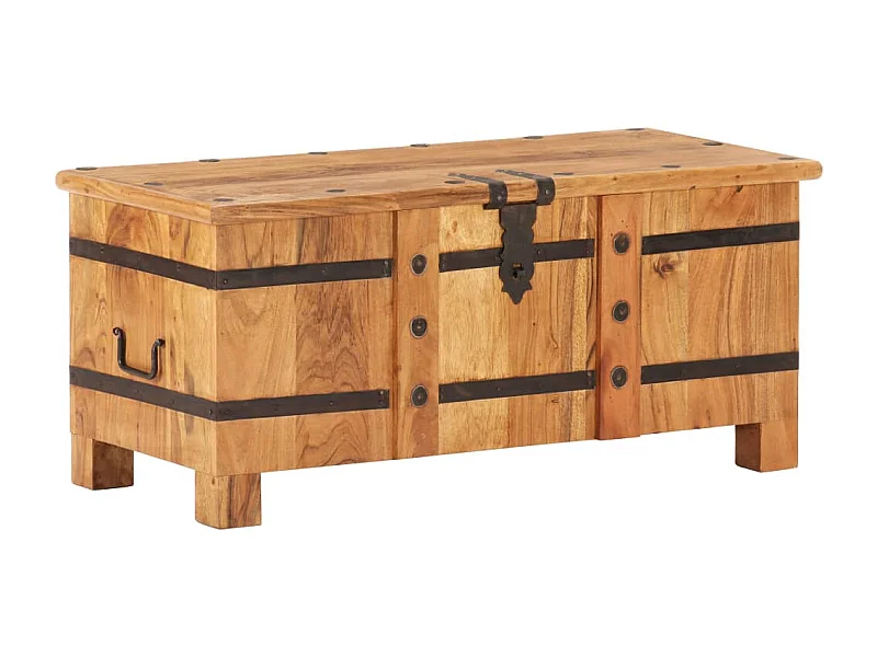 Cassapanca 90x40x40 cm Legno massello di acacia