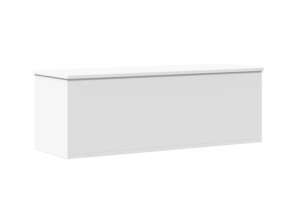 Scatola portaoggetti bianca 102x35x35 cm in derivati del legno
