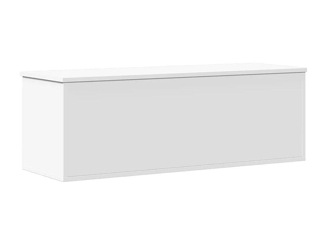 Scatola portaoggetti bianca 102x35x35 cm in derivati del legno