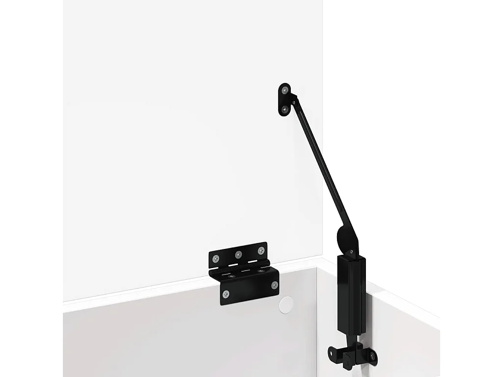 Witte opbergdoos 102x35x35 cm samengesteld hout