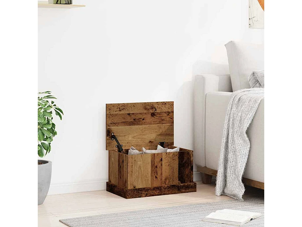 Cajas de almacenamiento de madera antiguas 30x50x28 cm de madera contrachapada