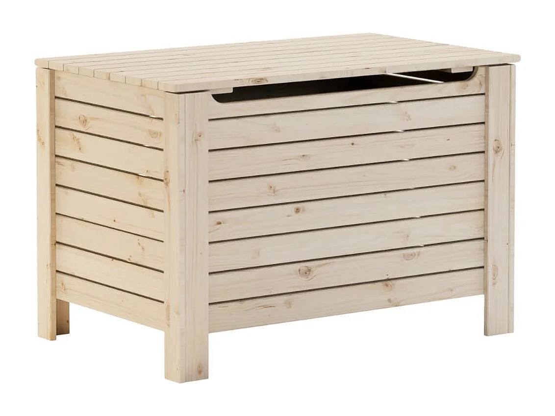 Scatola portaoggetti con coperchio RANA in legno di pino massiccio