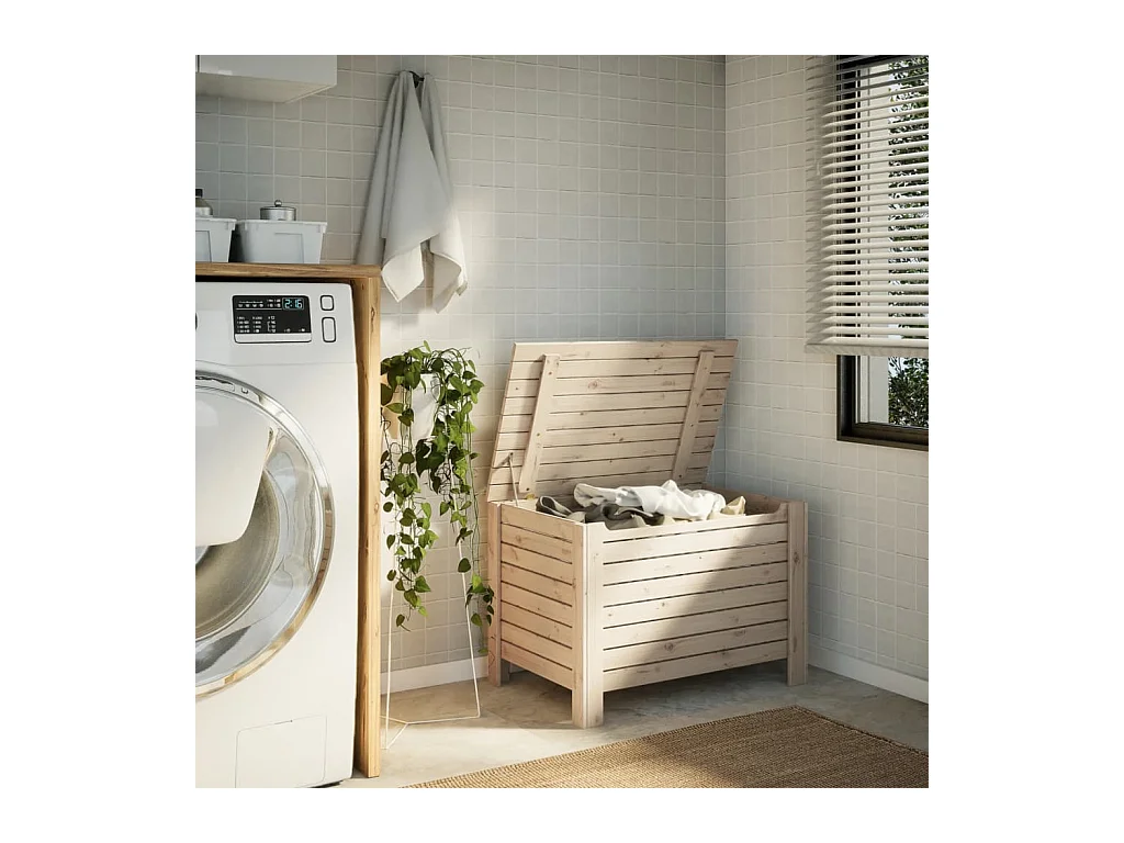 Aufbewahrungsbox mit Deckel RANA aus massivem Kiefernholz