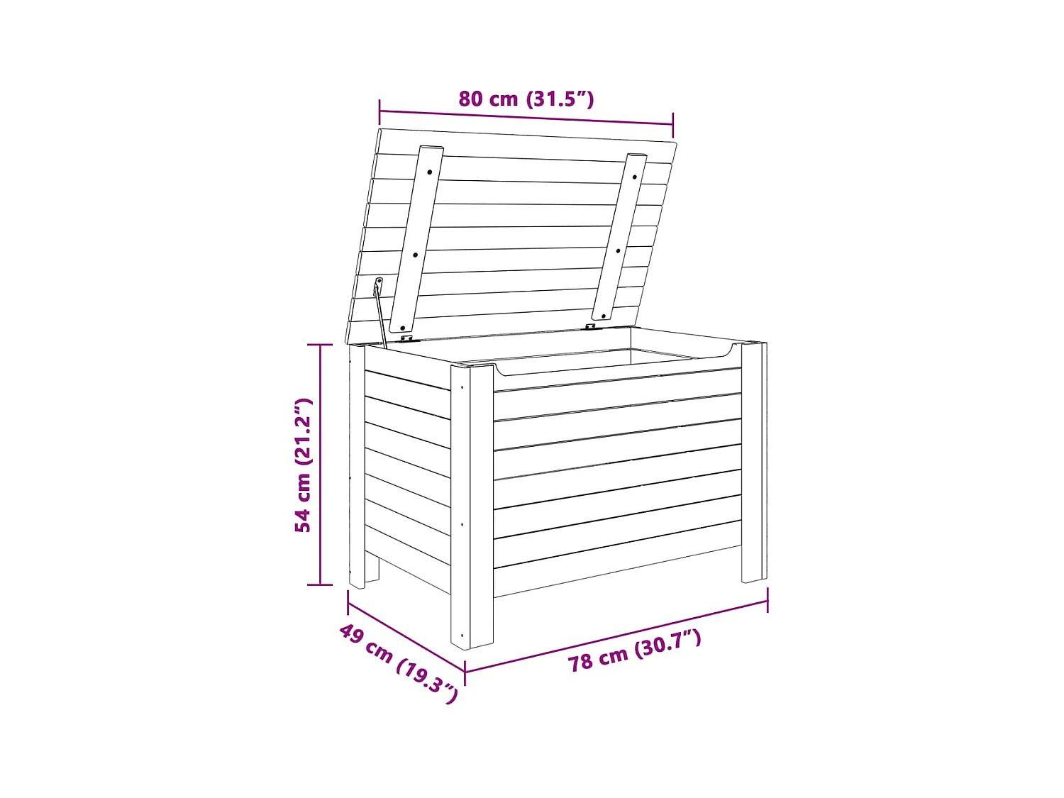 Aufbewahrungsbox mit Deckel RANA aus massivem Kiefernholz