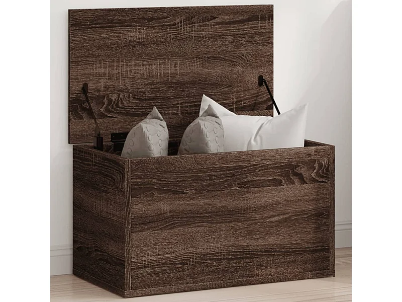 Boîte de rangement chêne marron 60x35x35 cm bois d'ingénierie
