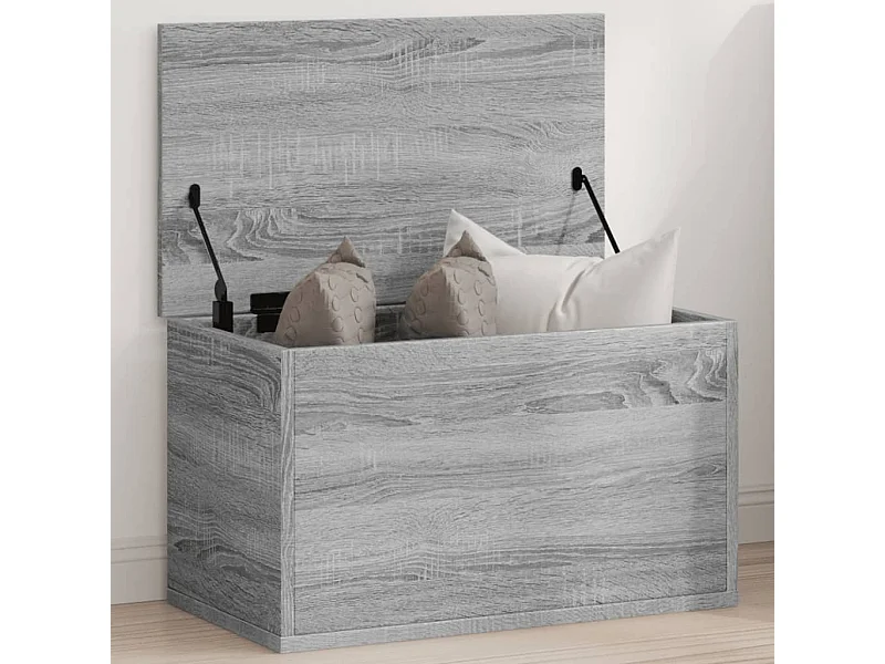 Sonoma Aufbewahrungsbox grau 60x35x35 cm Holzwerkstoff