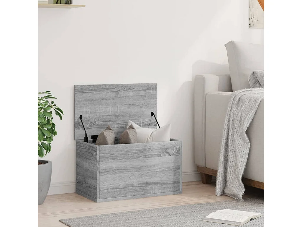 Boîte de rangement sonoma gris 60x35x35 cm bois d'ingénierie