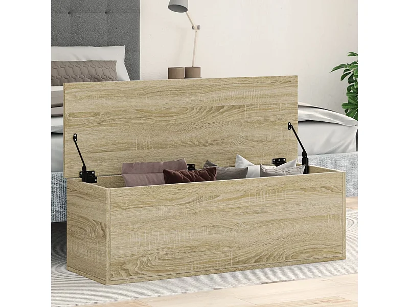 Boîte de rangement chêne sonoma 102x35x35 cm bois d'ingénierie