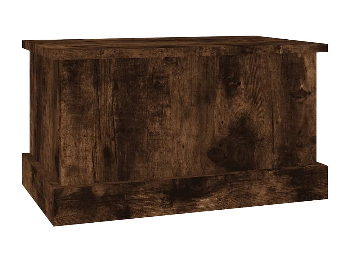 Caja de almacenamiento de roble ahumado 50x30x28 cm madera contrachapada