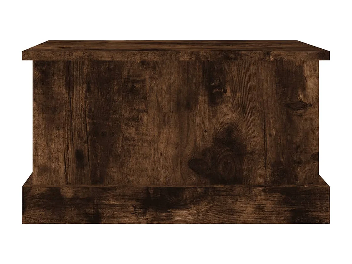 Caja de almacenamiento de roble ahumado 50x30x28 cm madera contrachapada