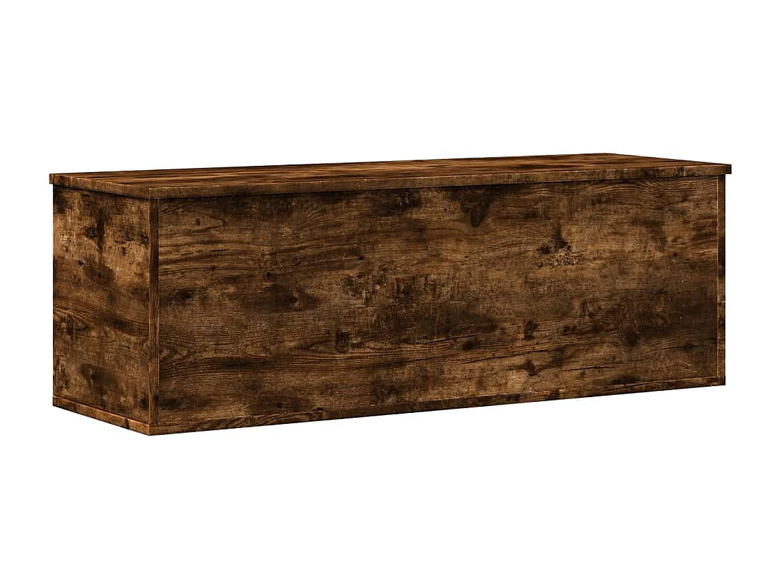 Boîte de rangement chêne fumé 102x35x35 cm bois d'ingénierie