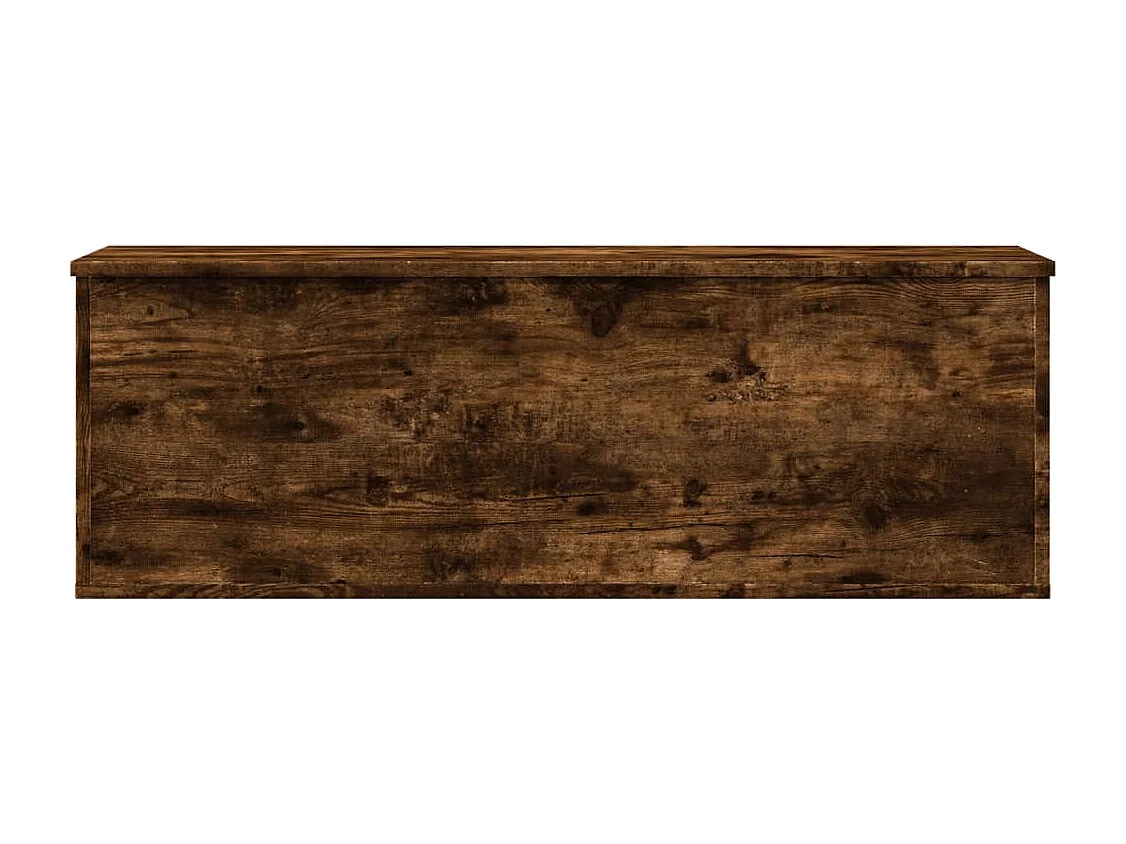 Boîte de rangement chêne fumé 102x35x35 cm bois d'ingénierie
