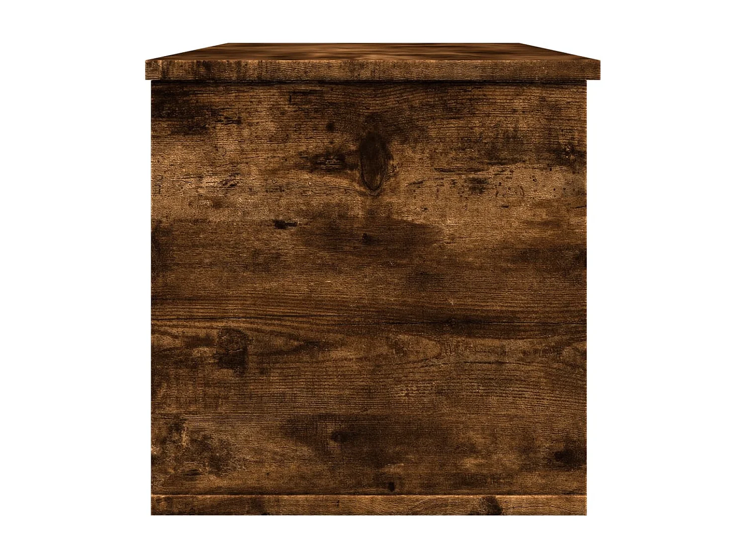 Boîte de rangement chêne fumé 102x35x35 cm bois d'ingénierie