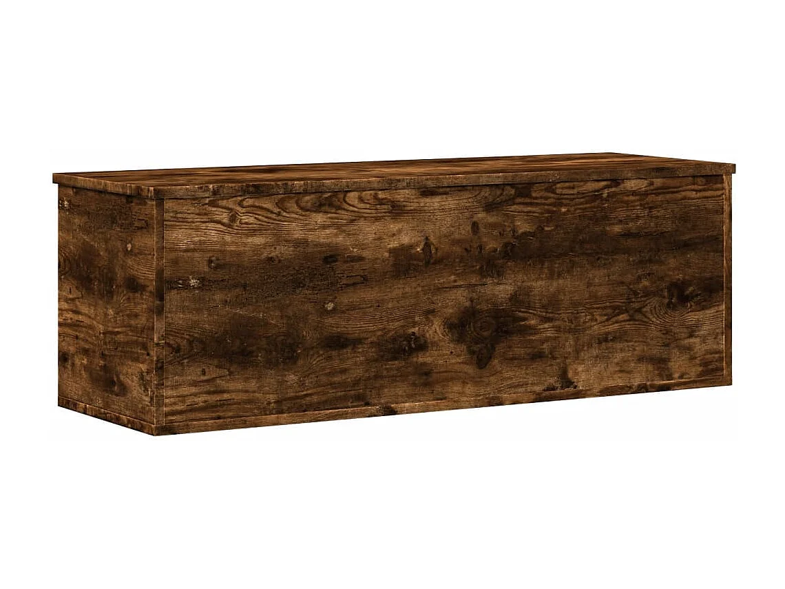 Boîte de rangement chêne fumé 102x35x35 cm bois d'ingénierie