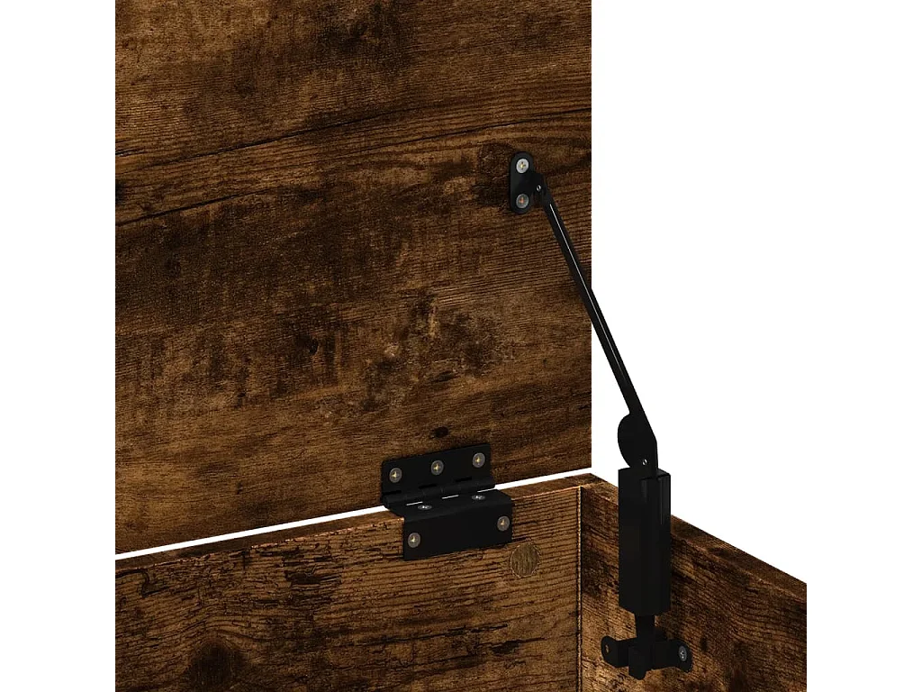 Boîte de rangement chêne fumé 102x35x35 cm bois d'ingénierie