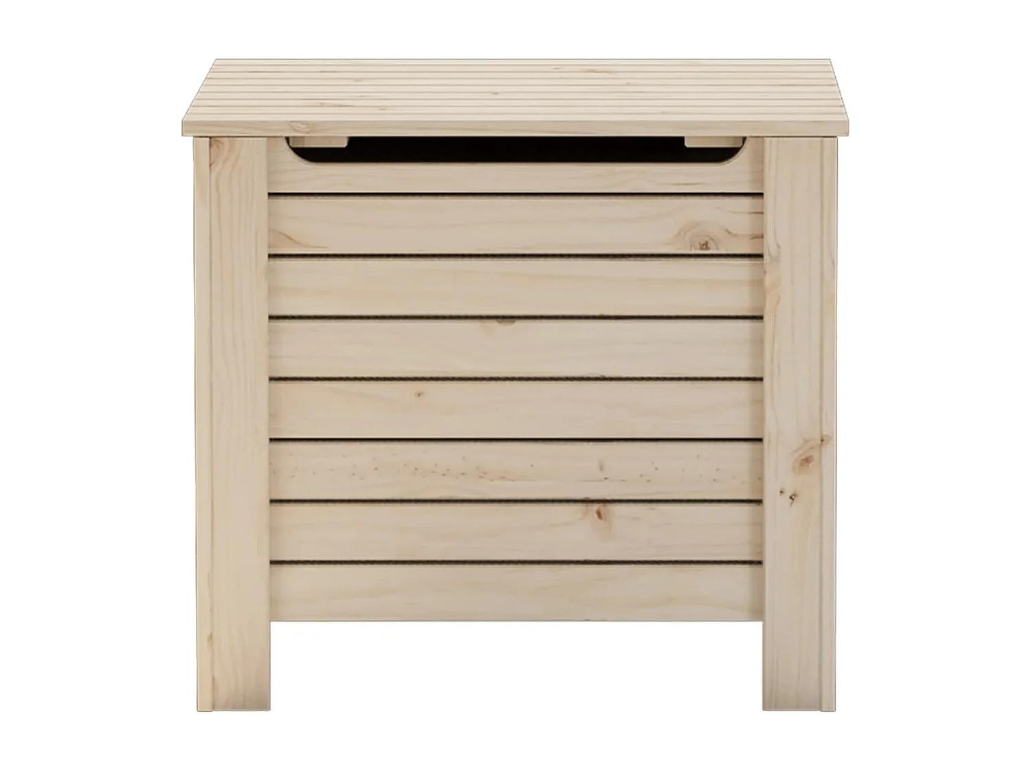 Caixa de armazenamento com tampa RANA madeira maciça de pinho