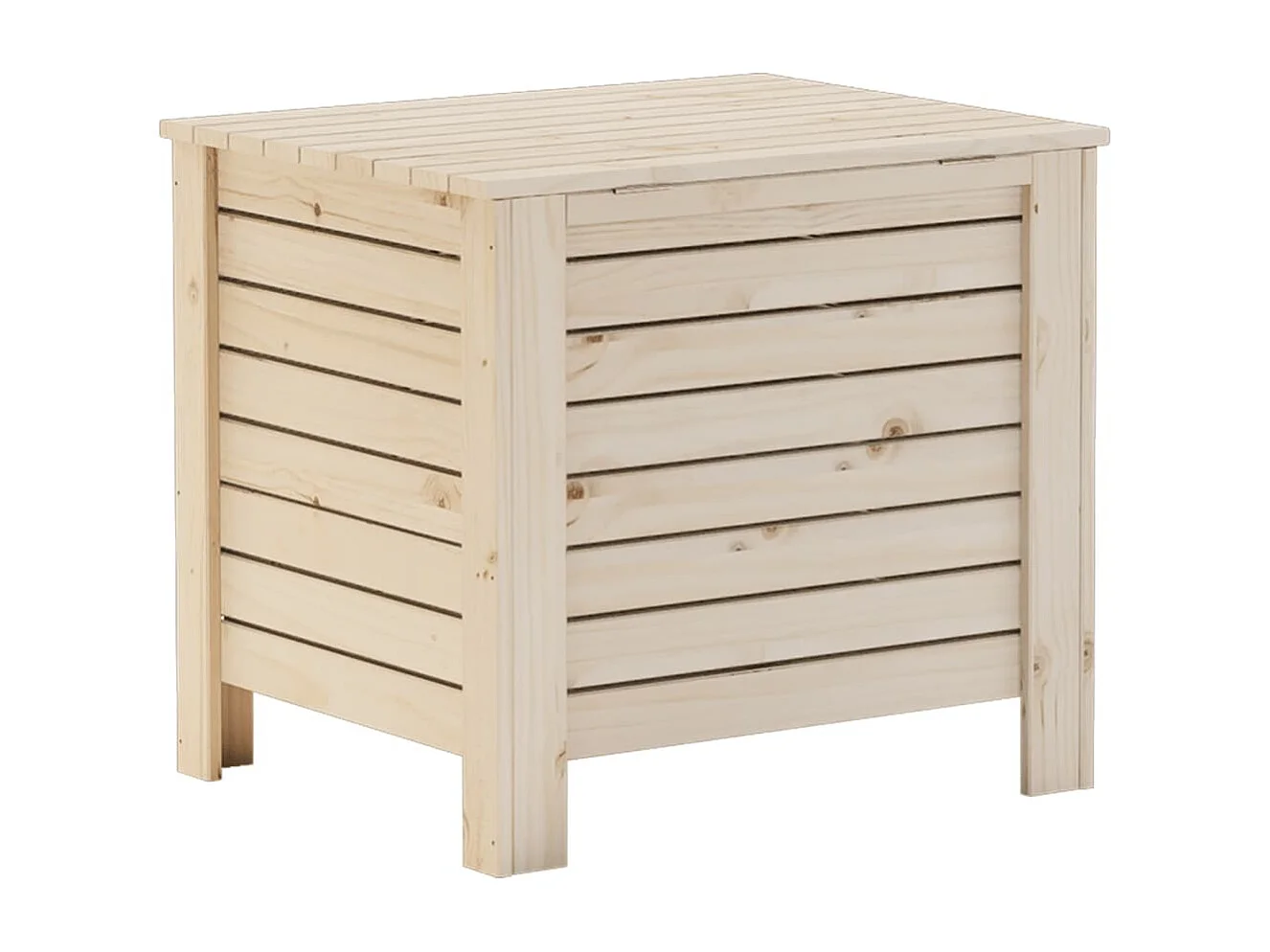 Caixa de armazenamento com tampa RANA madeira maciça de pinho