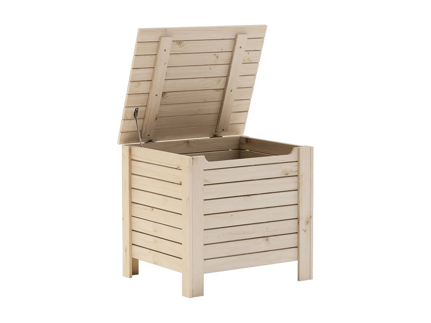 Caixa de armazenamento com tampa RANA madeira maciça de pinho