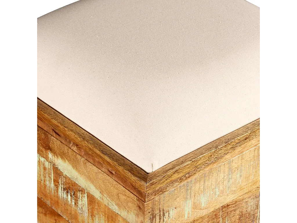 Banco de armazenamento Madeira maciça reciclada 40 x 40 x 45 cm