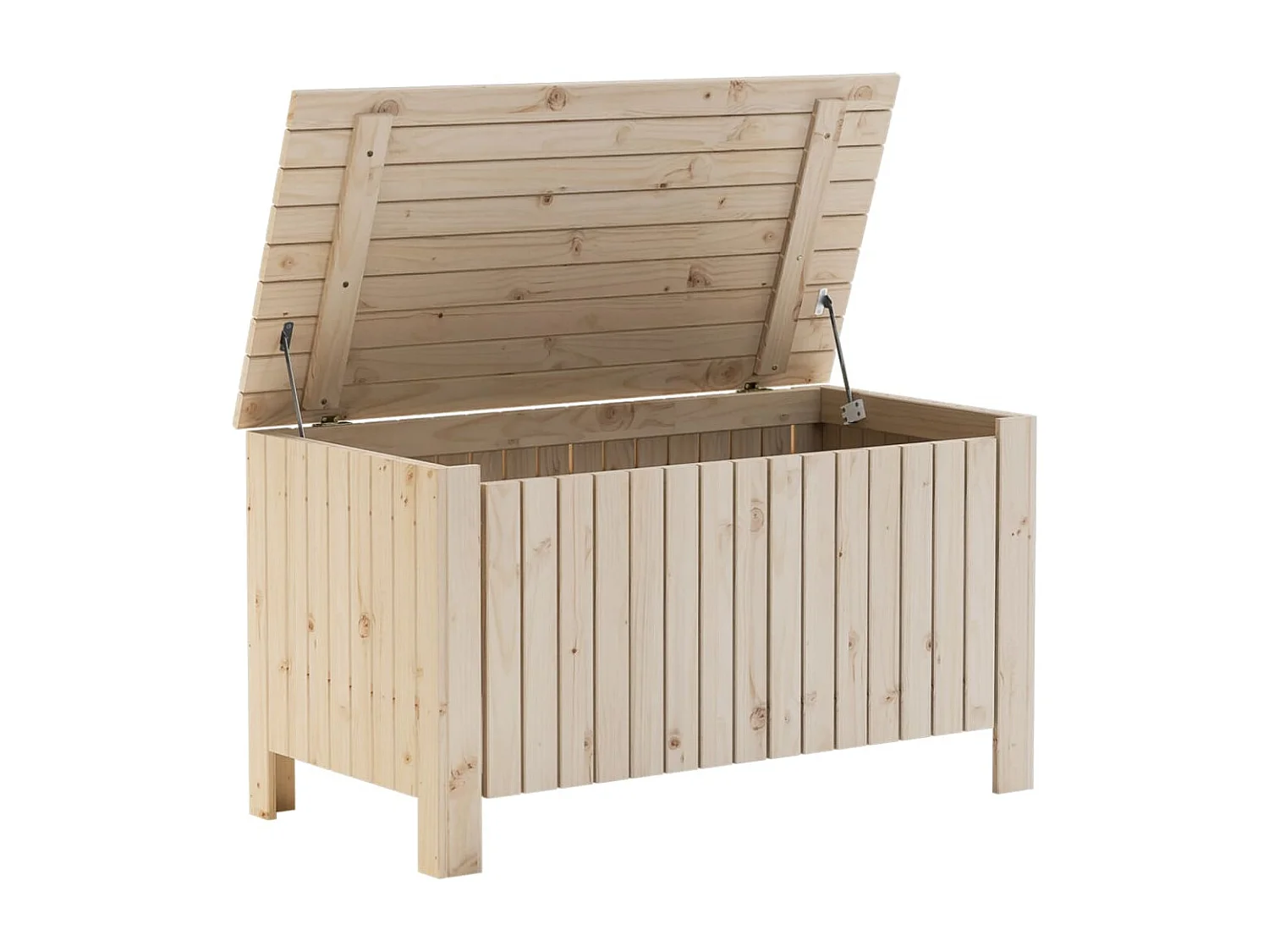 Boîte de rangement avec couvercle RANA bois massif de pin