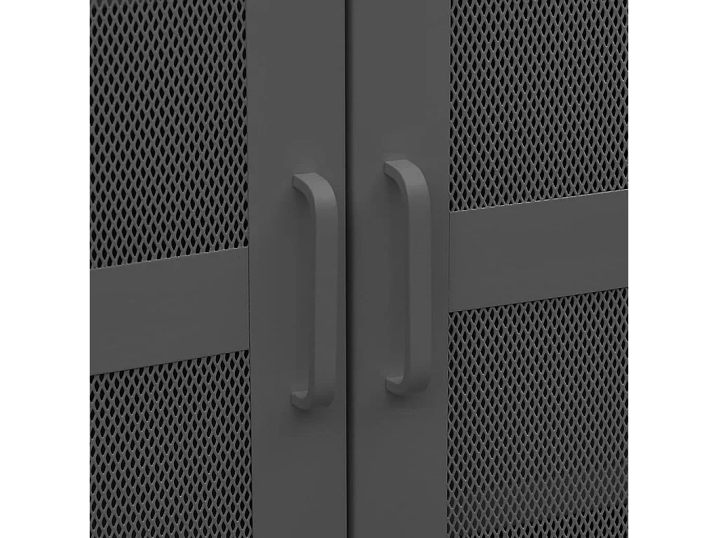 Industrielle Aufbewahrungskiste Anthrazit 70x40x115 cm Metall