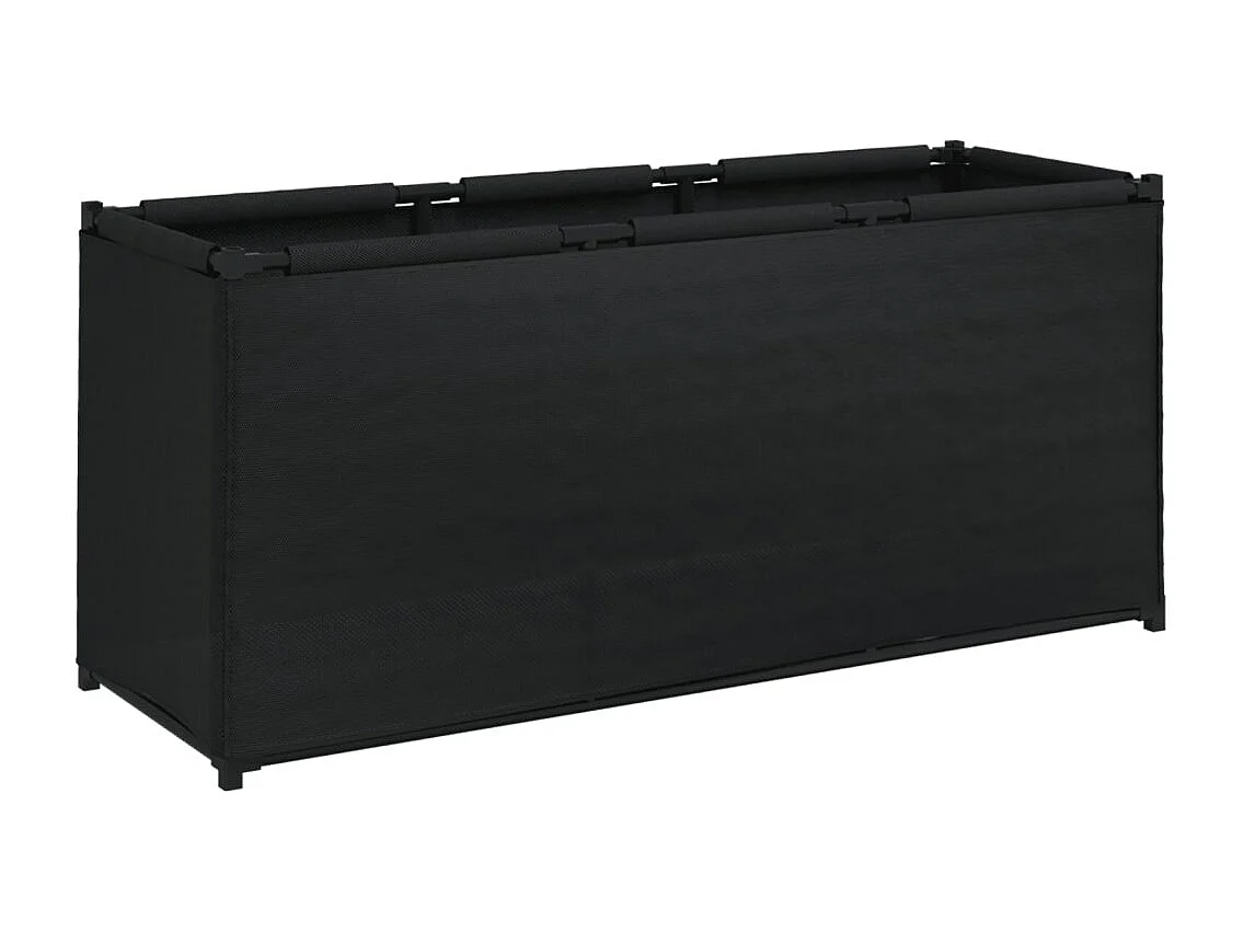 Boîte de rangement noir 105x34,5x45 cm tissu