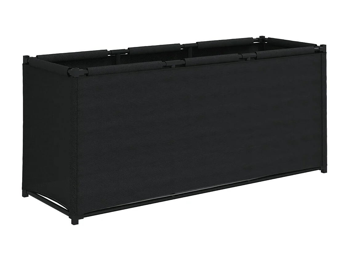 Boîte de rangement noir 105x34,5x45 cm tissu